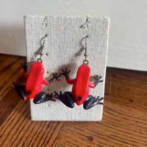 Red Poison Frog Earrings